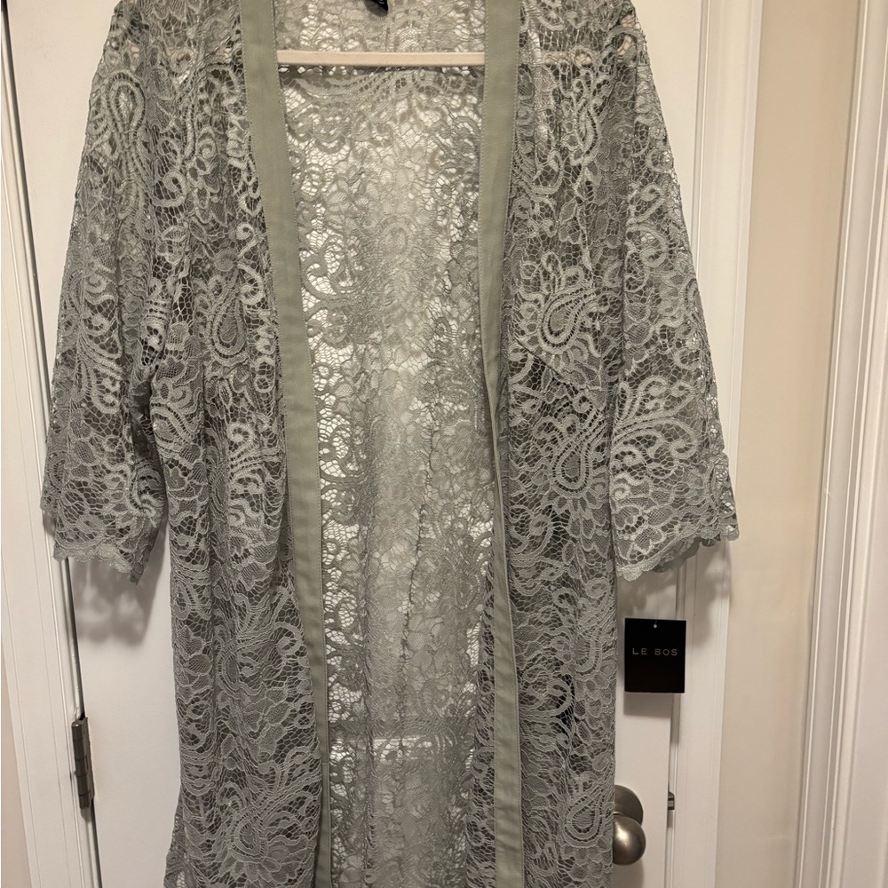 Elegant Lace Overlay Pant Set - Picture 6 of 7